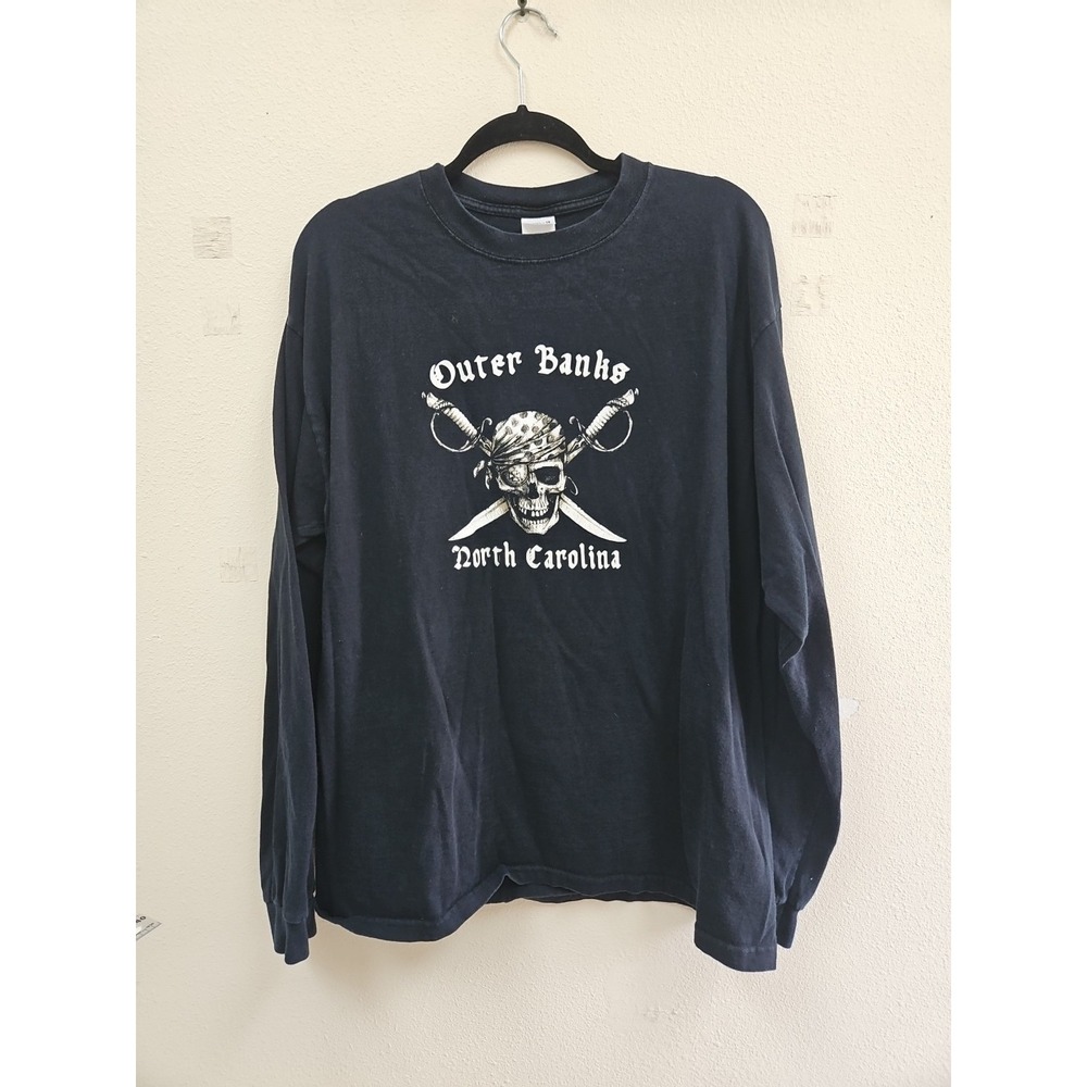 North Carolina Outer Banks Pirate Pullover Long Sleeve Mens Size XL